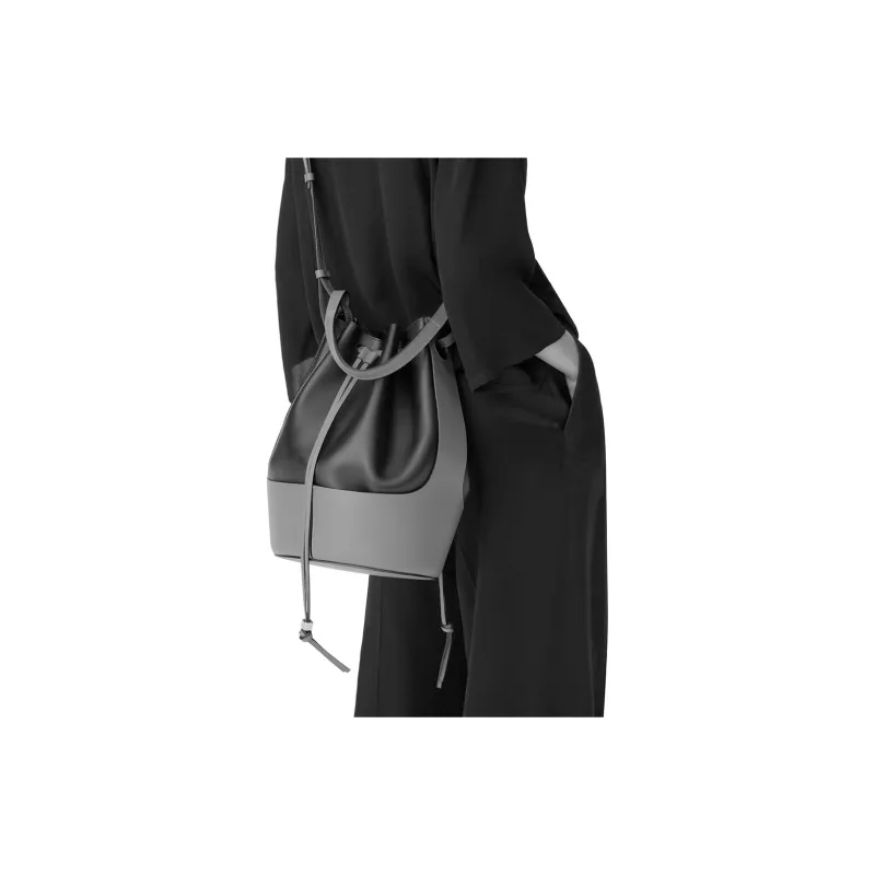 LOEWE Balloon Napa Calf Leather Balloon Bag Bucket Bag Handbag Shoulder Bag Crossbody Bag Large Size Women's Black/Tan-4