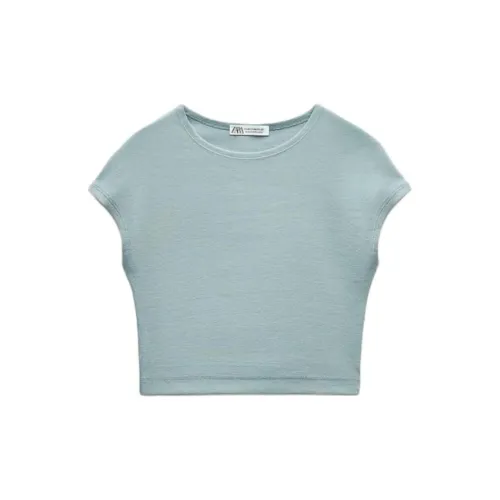 ZARA T-Shirts Women's Blue