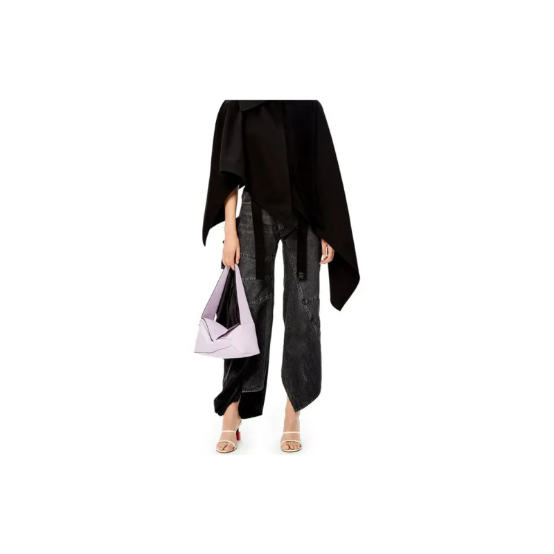 LOEWE Puzzle Hobo Bag In Nappa Calfskin Bloom Orchid-6