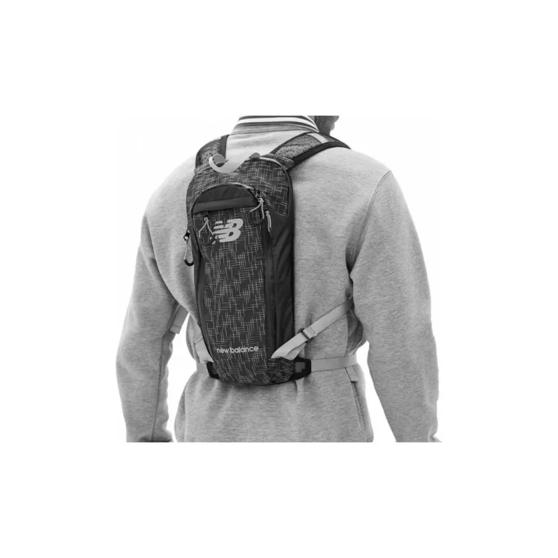 New Balance Nylon Fabric Backpack Regular Men's Black Gray Color-3