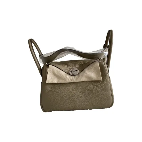 HERMES Lindy Taurillon Clemence Leather Handbag Shoulder Bag Crossbody Bag Regular Women's 8Q BEIGE MARFA Marfa Mi