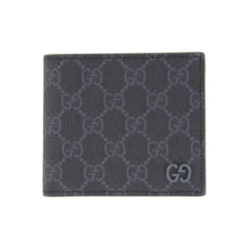 GUCCI Supreme Canvas Wallet Men's Black-0
