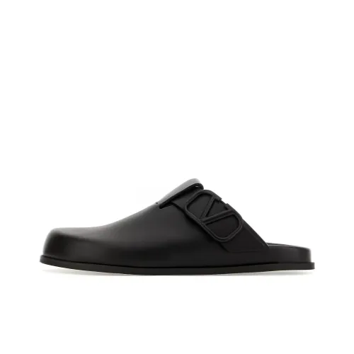 Valentino VLogo Signature Closed Toe Slippers Men's Black