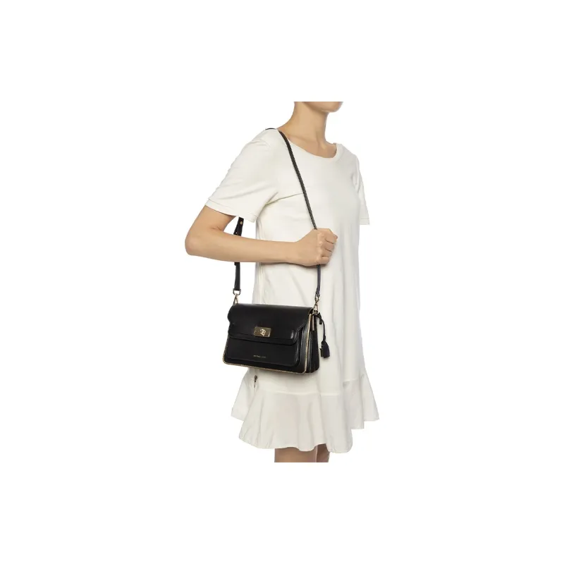 MICHAEL KORS Leather Crossbody Bag Shoulder Bag Women's Black-5