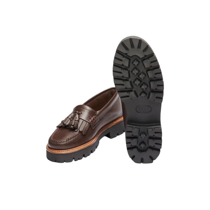 G.H. Bass & Co. Esther Kiltie Super Lug Loafers 3.5cm Women's Brown-5