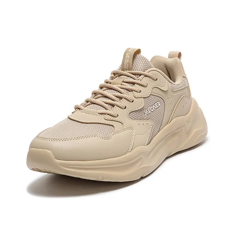 361° Kesar 2 Ke Song 2 Anti-Slip Wear-Resistant Low-Top Casual Shoes Men's Apricot Tea Brown-1