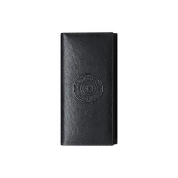 WilliamPOLO Cow Leather Coin Purse Wallet Men's Black