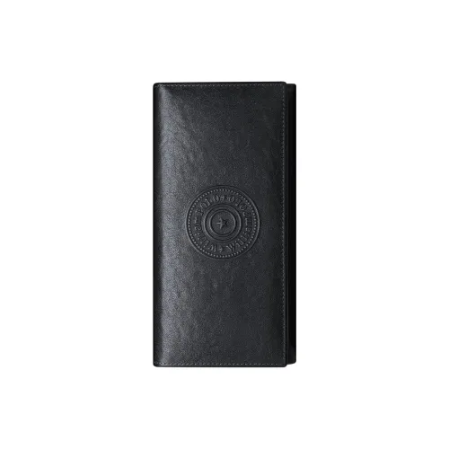 WilliamPOLO Cow Leather Coin Purse Wallet Men's Black