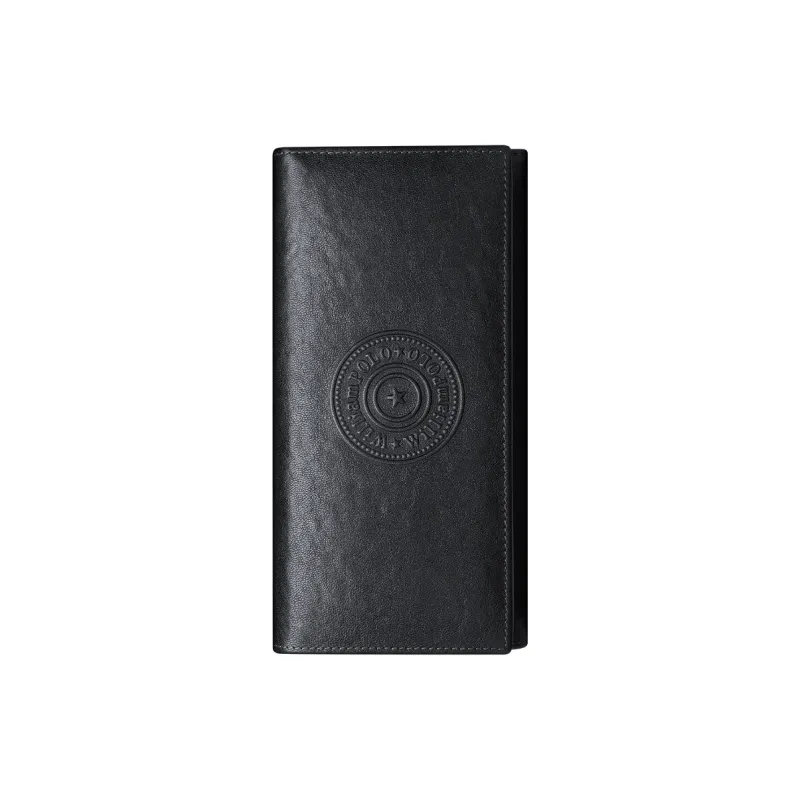 WilliamPOLO Cow Leather Coin Purse Wallet Men's Black-0