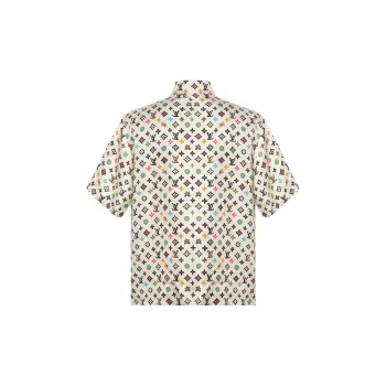 LOUIS VUITTON By Tyler The Creator Monogram Printed Short Sleeved Silk Shirt