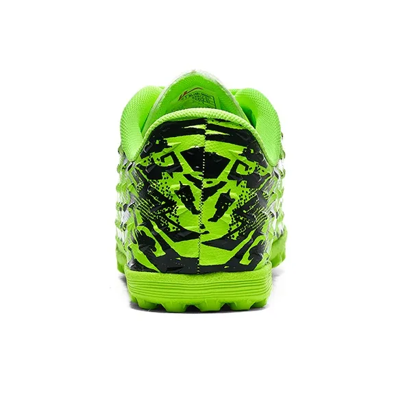 Warrior Anti Slip And Wear Resistant Lightweight Soccer Shoes Unisex Green Black-2