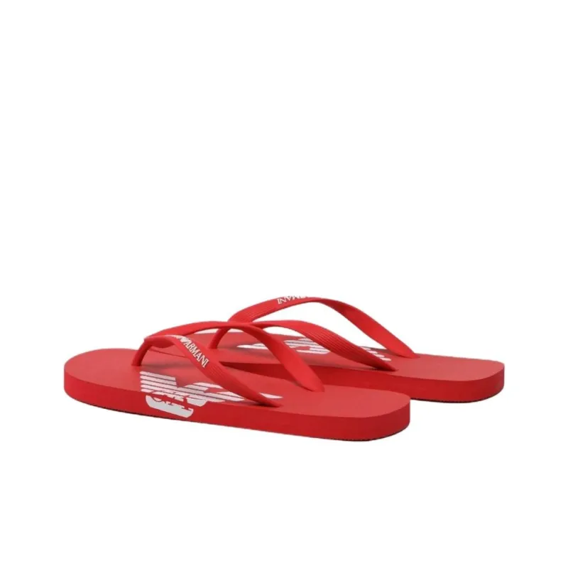 EMPORIO ARMANI Odor-Resistant Flip Flops Women's Red-3