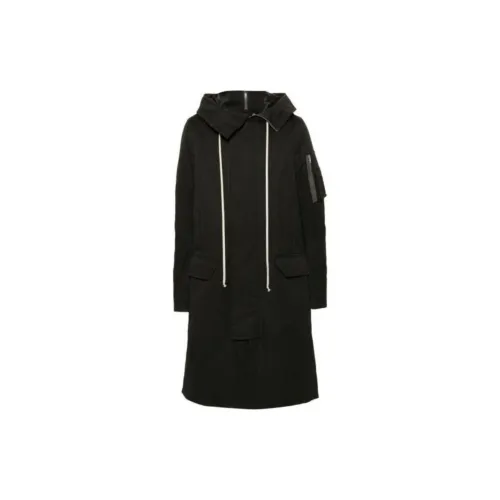 RICK OWENS Coats Men Green