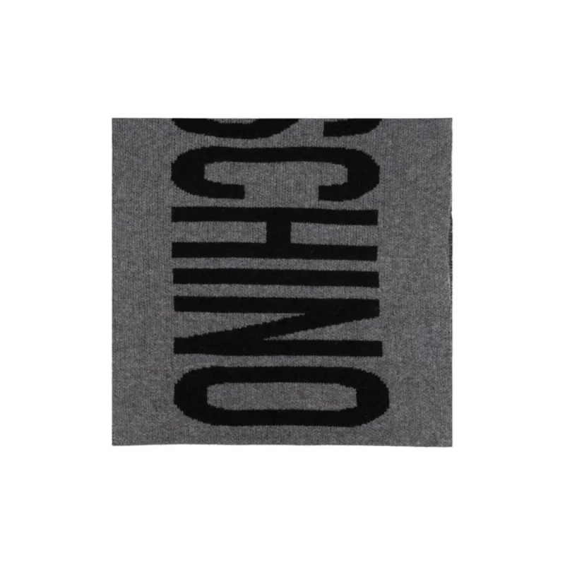 MOSCHINO Intarsia Knit-logo Scarf-0