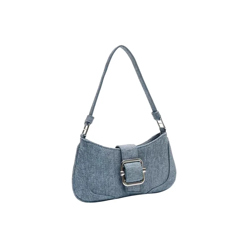Jade En Plus PU Baguette Bag Crossbody Bag Shoulder Bag Regular Women's Black/Blue-10