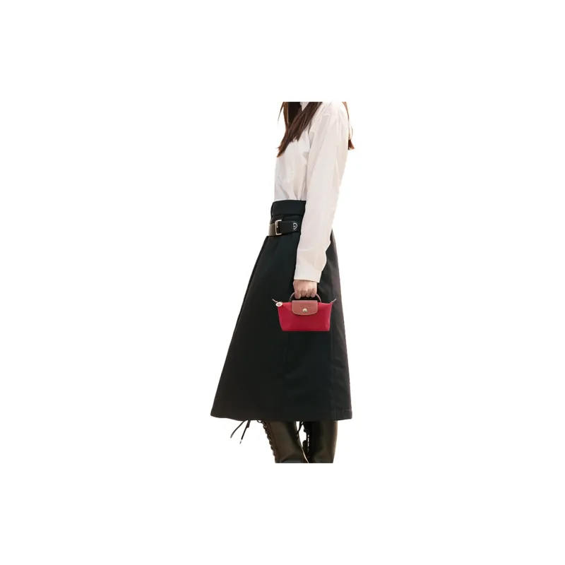 LONGCHAMP Le Pliage Recycled Canvas With Leather Dumpling Bag Handbag Women's Red-3