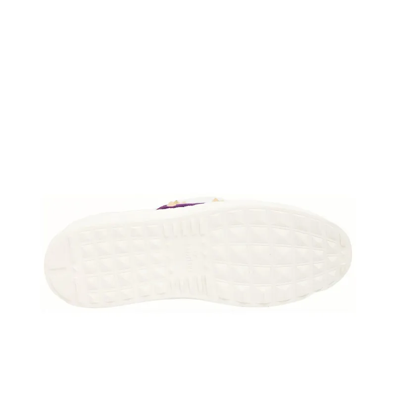 Valentino GARAVANI Low Top Stylish Skateboarding Shoes Women's White Purple-5