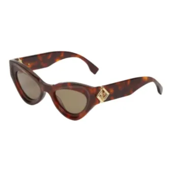 FENDI Acetate Cat Eye Sunglasses Women's Tortoiseshell