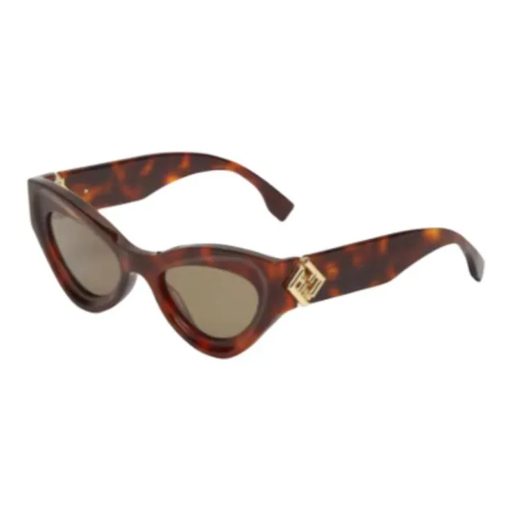 FENDI Acetate Cat Eye Sunglasses Women's Tortoiseshell-0