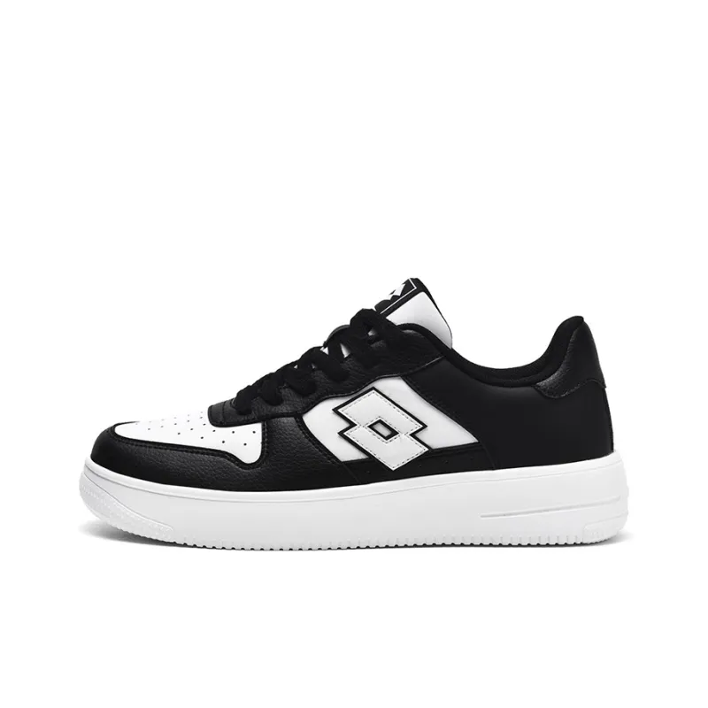 LOTTO Air Force 1 Non slip Lightweight Low Top Skateboard Shoes Men's Black White-0