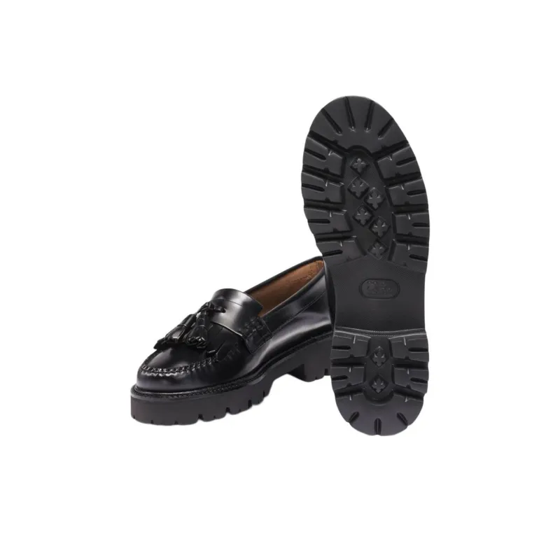 G.H. Bass & Co. Esther Kiltie Super Lug Loafers 3.5cm Women's Black-5