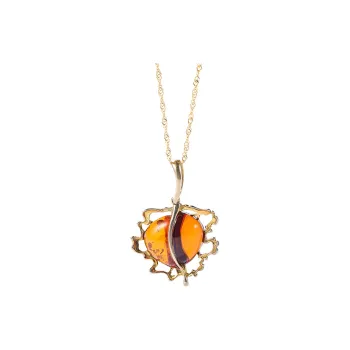 S&A S925 Silver Amber Fine Jade Necklaces Women's