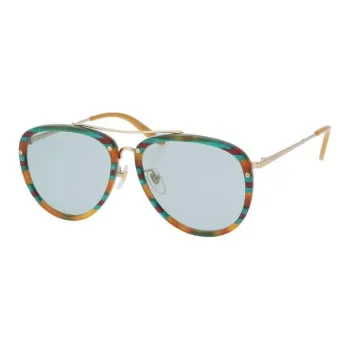 GUCCI Metal Acetate Aviator Sunglasses Men's Blue