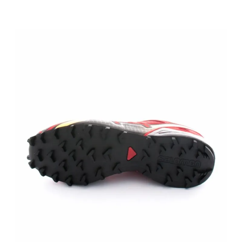 SALOMON Speedcross 4 Anti Slip Wear Resistant Low Top Outdoor Shoes Men's Red Black-4