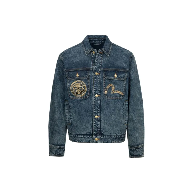 EVISU Embroidered Denim Jacket-1