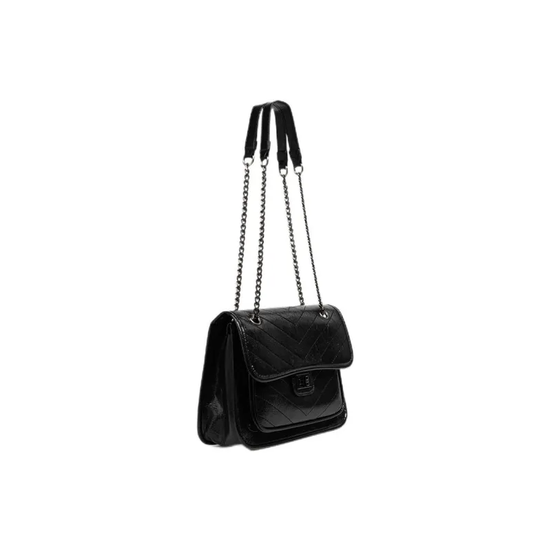 Carksky PU Shoulder Bag Women's Black-1