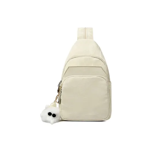GOX Nylon Sling Bag Yoga Backpack Regular Women's Ivory/Silver/Black/Pink/Lake Blue
