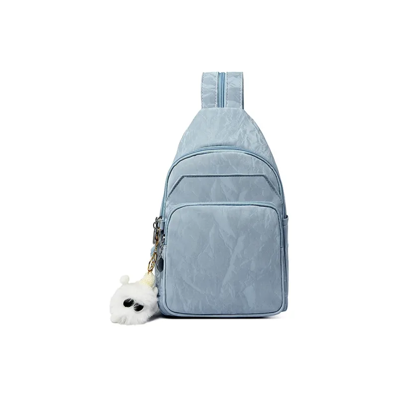 GOX Nylon Sling Bag Backpack Regular Women's Ivory/Silver/Black/Pink/Lake Blue-17