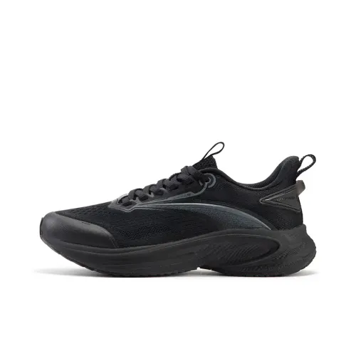 361° Speed Breathable Slip Resistant Low Top Casual Running Shoes Women's Obsidian Black Smoke Gray