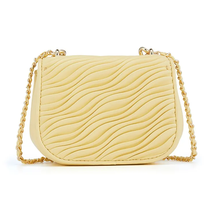 ELLE Synthetic Leather Crossbody Bag Mini Women's White/Pink/Yellow-9