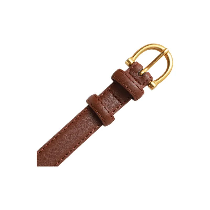 MEXICAN Versatile Slim Belt Pin Buckle Summer Trendy Instagram Style Jeans Leather Belts Women's-6