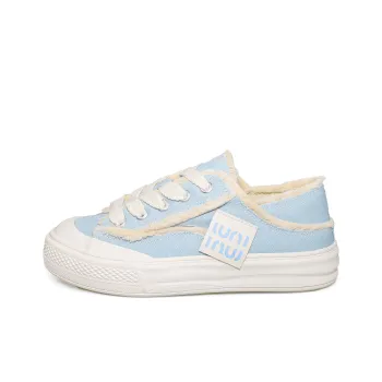 B10CROWN Durable Breathable Low Top Canvas Shoes Women's Blue