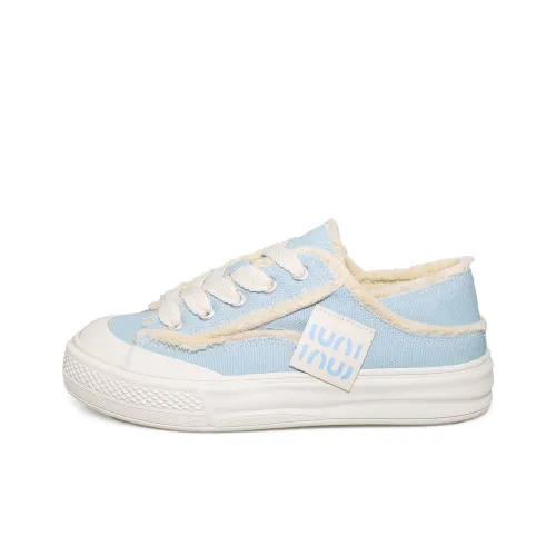 B10CROWN Durable Breathable Low Top Canvas Shoes Women's Blue