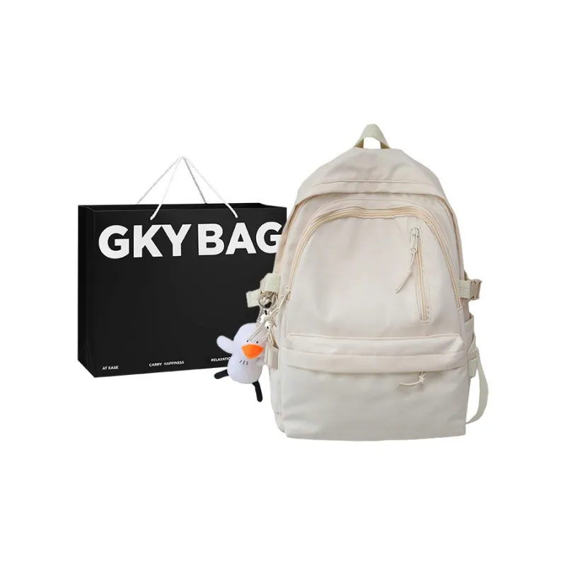 GKY Nylon Backpack Regular Unisex Blue/Black/Pink/Yellow/White-16