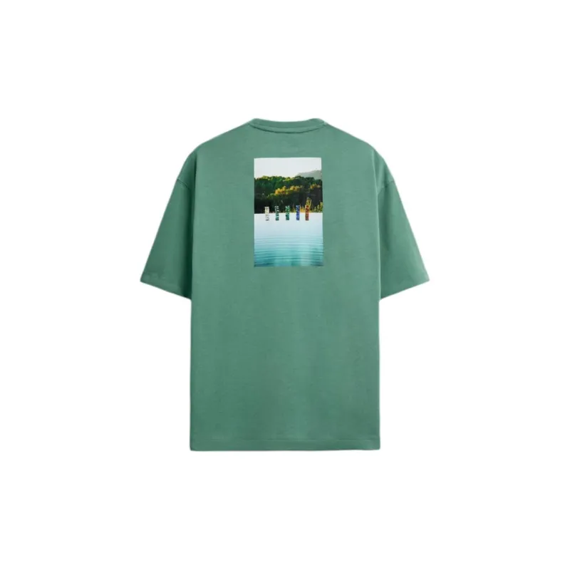 ZARA T Shirt Men's Medium Green-1