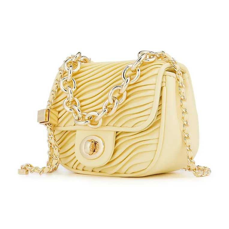 ELLE Synthetic Leather Crossbody Bag Mini Women's White/Pink/Yellow-8