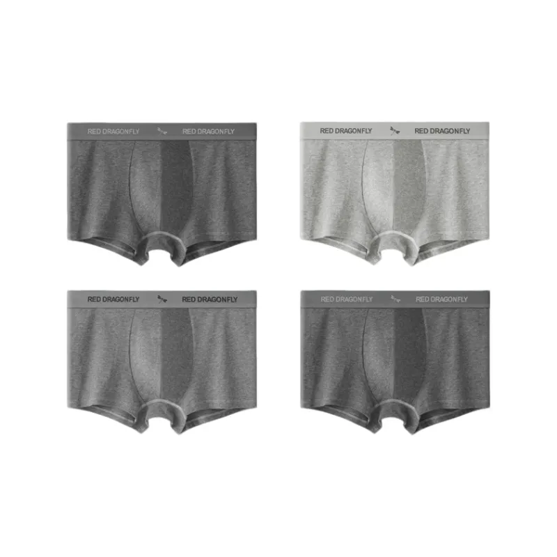 RED DRAGONFLY Cotton Panties Men's 4 Pack Gift Box Set-11