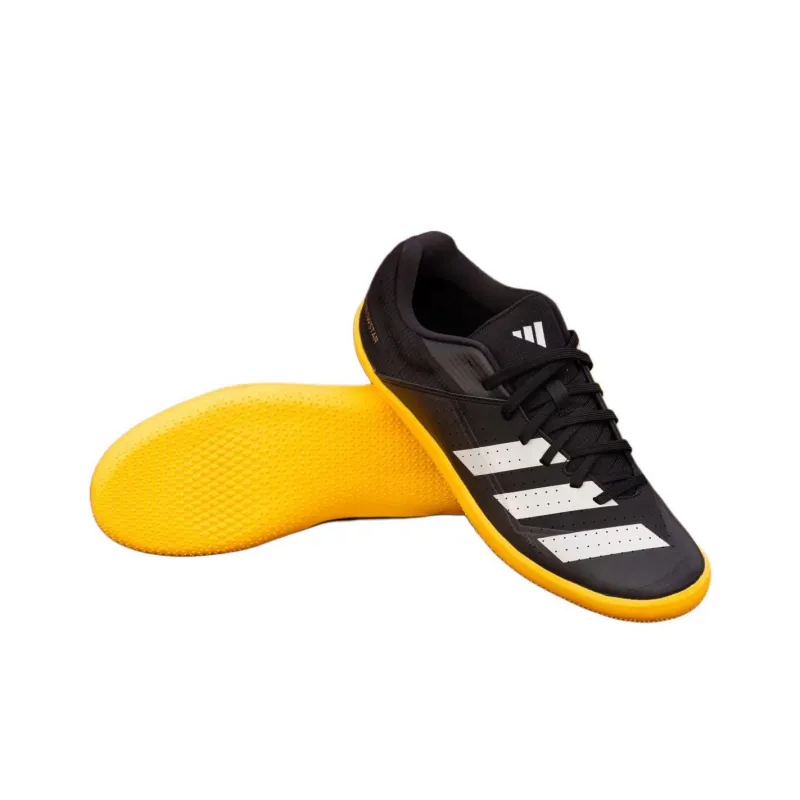 Adidas Wear Resistant Low Top Running Shoes Men's Black Yellow White-4