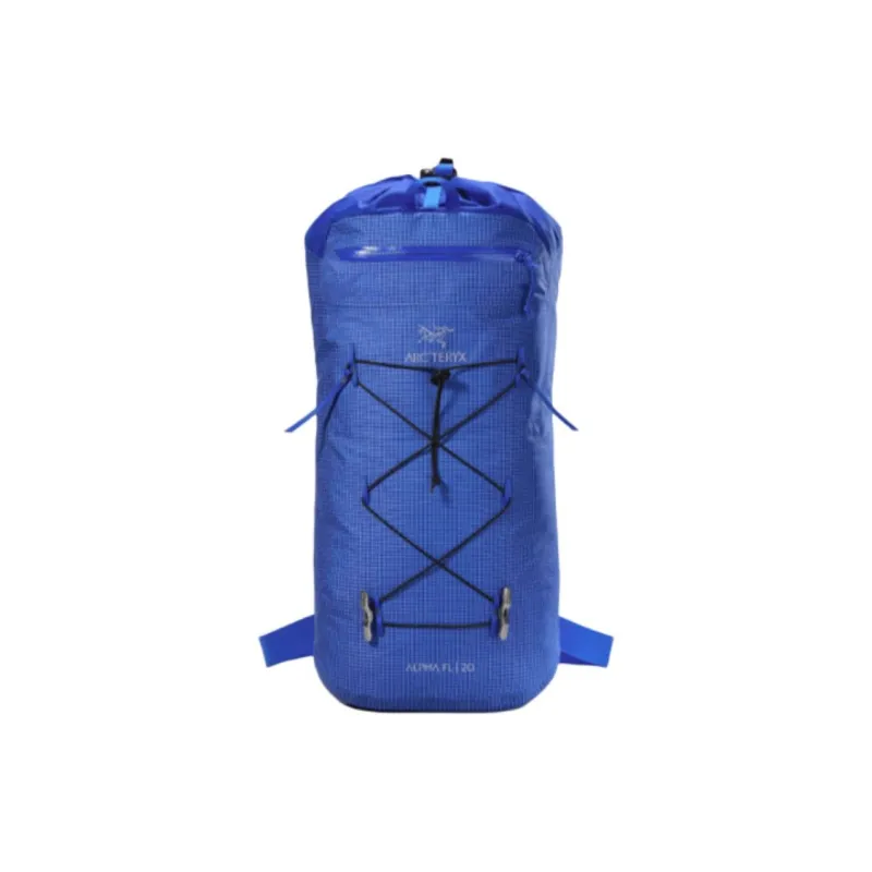 Arcteryx ALPHA Nylon Fabric Patchwork Outdoor Hiking Bag Backpacks Regular Unisex Vivid Blue-0