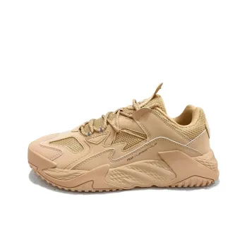 PEAK Magic Bullets Er Pu Anti Slip And Wear Resistant Height Increasing Low Top Casual Shoes Men's Yellow Sand Mud