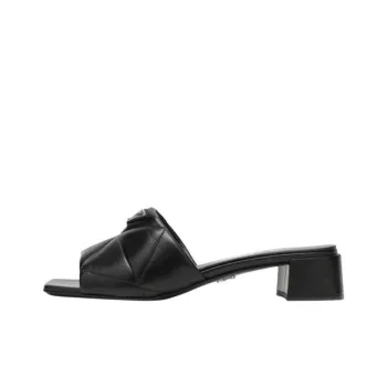 PRADA 45mm Triangle logo Leather Sandals