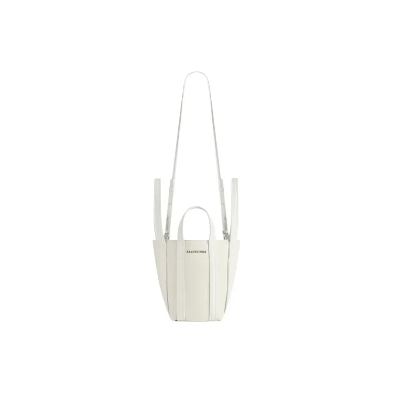 Balenciaga Cotton Fabric Tote Bag, Shopping Bag, Portable Crossbody Bag, Shoulder Bag Extra Small Women's Beige-1