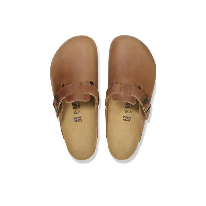 Birkenstock Boston Oiled Leather 'Cognac'-3