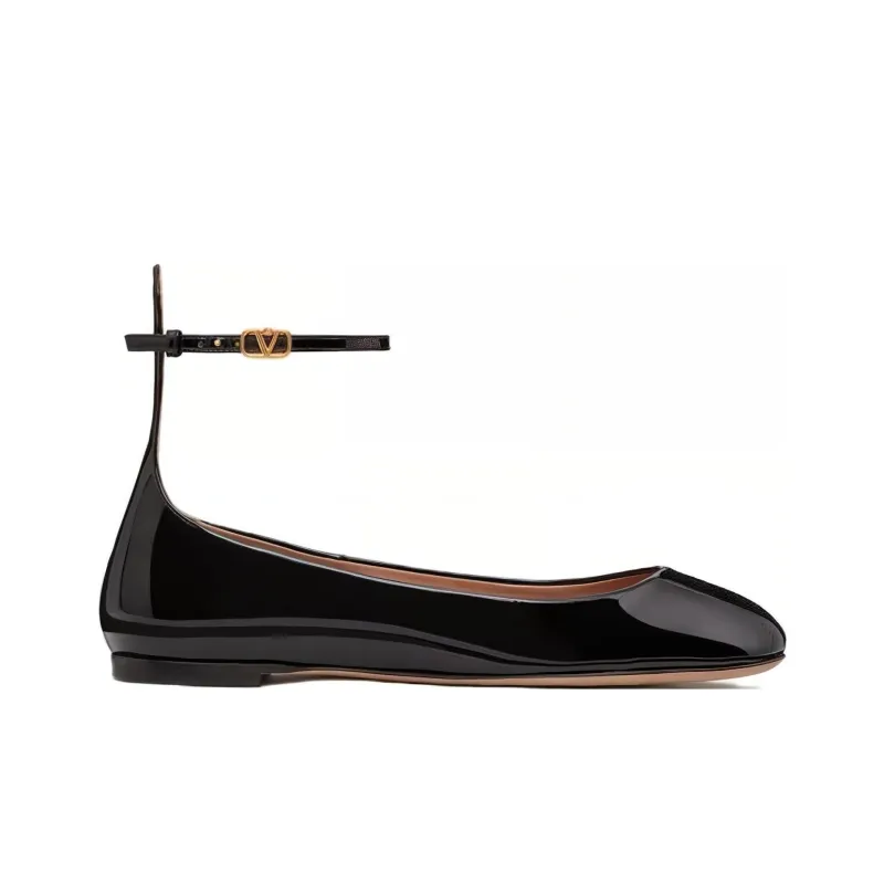 Valentino Tan Go GARAVANI Casual Single Shoes Women's Black-1