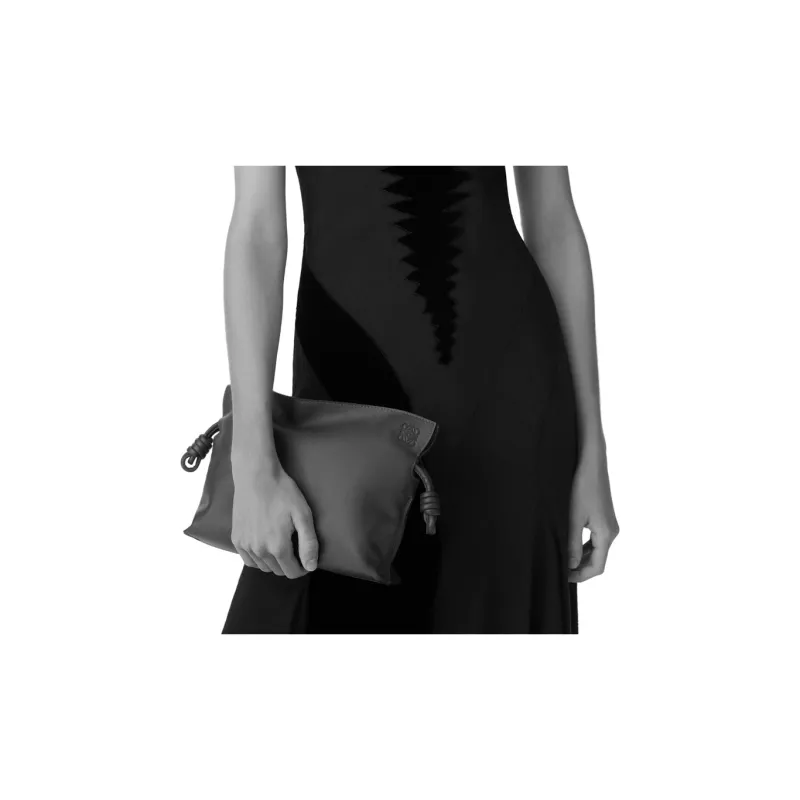 LOEWE Flamenco Clutch In Nappa Calfskin Mini Celestine Blue-5