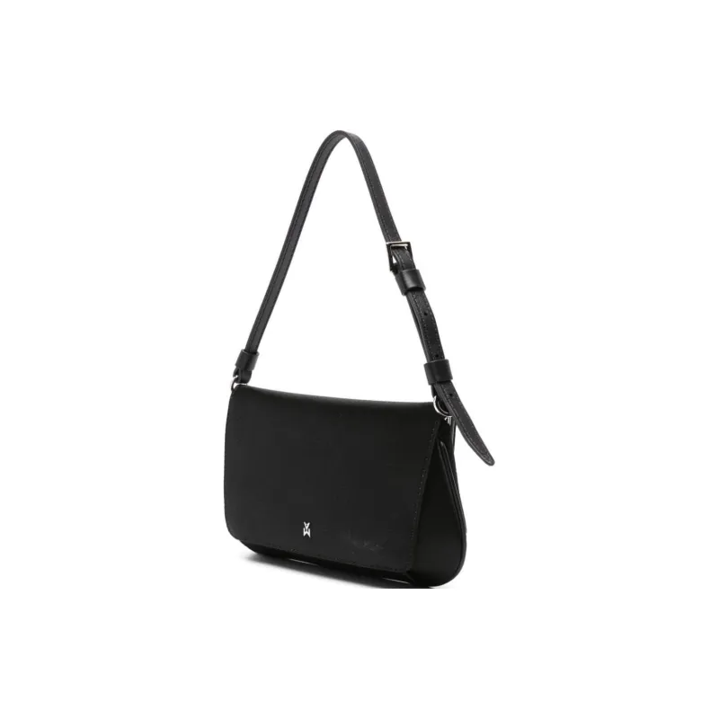 AMINA MUADDI Satin With Calfskin, Polyester, And Silk Handbag Mini Women's Black-1